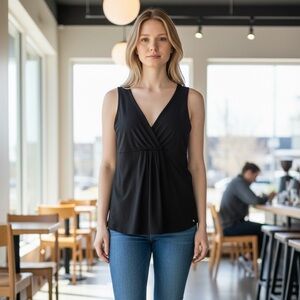 Fabletics sport top, black, Coronado, small